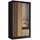 masseno Schwebetürenschrank NELVIA 120 x 216 x 61 cm Schwarz