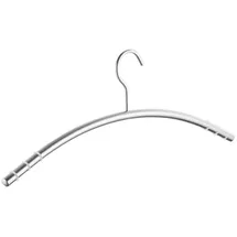 SOTech Design Kleiderbügel mit Antirutsch Ringen Edelstahl massiv gebürstet) 12 mm x 433 mm Rundrohr mit Haken