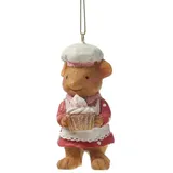 MARELIDA Christbaumschmuck Maus süß Weihnachtsbäckerei Polyresin H: 8,5cm