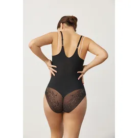Ysabel Mora Body YSABEL MORA, Damen, Gr. XXL, N-Gr, schwarz, Obermaterial: 73% Polyamid, 27% Elasthan, figurbetont, Bodys Body, Spitze, mittlerer Shape-Effekt, elastisch, weich, bequem