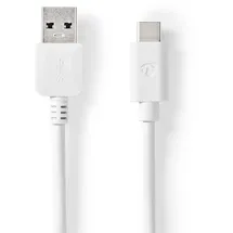 Nedis USB-A auf USB-C 100 m Weiß