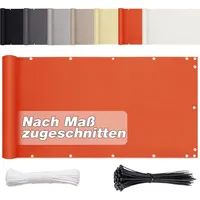 Aiyaoo Sichtschutz Balkon Polyester 90 x700cm- Balkonumrandung Sichtschutz Und Windschutz, in div. Größen & Farben, für den Gartenzaun oder Balkon - Orange