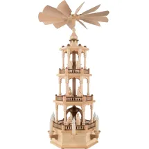 Schalling Pyramide 3-Stock elektrisch 73cm Erzgebirge Schalling Christi Geburt + Gratis