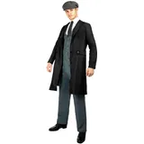 Funidelia Peaky Blinders Kostüm - Tommy Shelby für Herren Offizielle - Beinhaltet hose, weste, mantel, krawatte und mütze, Talla M - Outfit für Herren für Partys, Karneval und Halloween