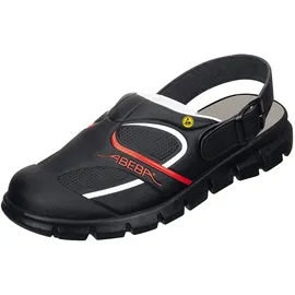 Abeba ESD-Berufsschuhe Dynamic Clog schwarz/rot Gr. 36