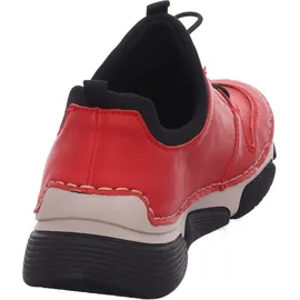 Rieker Slip-On Sneaker, mit Gummizug und Schnellverschluss rot