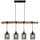 LINDBY Elrond 4-flg. 60 W 116 cm rund Holz schwarz