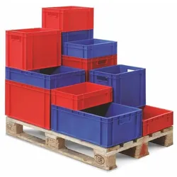 PROREGAL Euronorm-Lagerbehälter | Bear | HxBxT 32x30x40cm | Blau | Eurobehälter Eurobox Euronorm-Kiste Stapelbehälter Transportbehlter Transportbox
