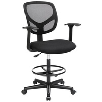 Songmics Chefsessel, ergonomisch, höhenverstellbare Fußstütze