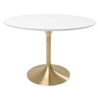 Kare Tisch Invitation Set Weiß Brass Ø120cm