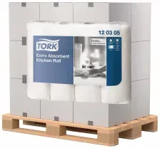 Tork Premium Küchenrolle 26 x 12,14 cm 120305 , 1 Palette = 14 Pakete á 2.448 Blatt
