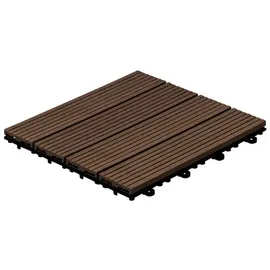 Home Deluxe WPC Bavaro dunkelbraun 30 x 30 x 2,2 cm