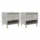 vidaXL Nachtschrank 2 Stk. 50 x 46 x 50 cm Grau