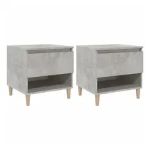 vidaXL Nachtschrank 2 Stk. 50 x 46 x 50 cm Grau