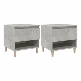 vidaXL Nachtschrank 2 Stk. 50 x 46 x 50 cm Grau