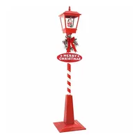 vidaXL Weihnachtsstraßenlampe mit Laterne 40,5 x 40,5 x 180 cm Rot