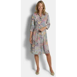 GOLDNER Sommerkleid Midikleid Patch-Muster Grün 54