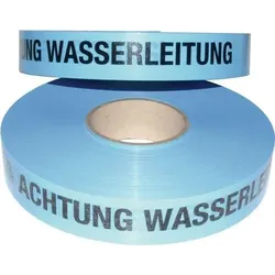 Multicoll Trassenwarnband Aufdruck Achtung Wasserleitung B.40mm L.250m blau