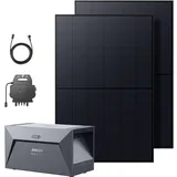 Anker SOLIX RS40B Balkonkraftwerk mit Speicher, Solarbank E1600 und 820Wp Photovoltaik Solarpanel, Kostenloses OTA-Update auf 800W Mikro-Wechselrichter, 1600Wh mit WLAN