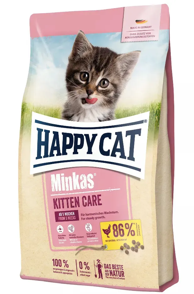 HAPPY CAT Minkas Kitten Care Geflügel Katzentrockenfutter 10 Kilogramm