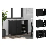 vidaXL Sideboard Schwarz 100x33x75 cm Holzwerkstoff