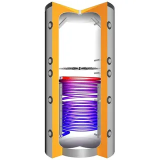 Juratherm Hochleistungs-Pufferspeicher mit Schichtladesystem, und 1 Wärmetauscher JPSLR 825