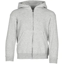 FRUIT OF THE LOOM KIDS CLASSIC HOODED SWEAT JACKET - Unisex Kinder Kapuzen Sweat-jacke, graumeliert, 128