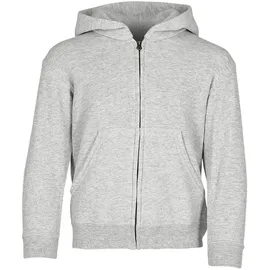 FRUIT OF THE LOOM KIDS CLASSIC HOODED SWEAT JACKET - Unisex Kinder Kapuzen Sweat-jacke, graumeliert, 128