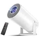 Mini Beamer 4k 1080P Unterstützung, Mini Projektor Tragbarer WLAN 5 Bluetooth 5.1 Automatischer Trapezkorrektur 270° Drehung für Heimkino im Freien