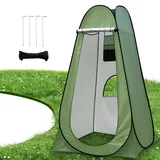 Charmofun Pop Up Duschzelt, Camping Toilettenzelt Umkleidezelt UV-Schutz, Mobile Tragbar WC Zelt mit Tragetasche, Camping Duschkabine für Outdoor & Beach (Grün)