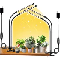 Pflanzenlampe LED, FRGROW Vollspektrum Pflanzenlicht für Zimmerpflanzen, Pflanzenleuchte LED, 3000k/5000k/660nm Vollspektrum Pflanzenlampe, Wachstumslampe für Pflanzen, 10 Stufen Dimmbar,Timer(2-PACK)