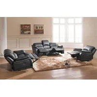 Voll-Leder Sofagarnitur Fernsehsofas Relaxsofas 5129-3+2+1-S