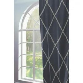 ADAM Audio Vorhang ADAM "Casket Valdelana" Gr. 4, blau (dunkelblau), B:145cm H:245cm, Jacquard, Baumwolle (Bio-Baumwolle), Gardinen, Vorhang, aus 100% Bio-Baumwolle