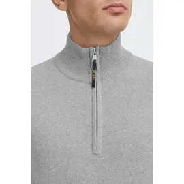 !Solid Troyer SOLID "Troyer SDAkanvis", Herren, Gr. XL, grau (gray melange), Obermaterial: 70% Baumwolle CO recyc.. 30% Polyester Pol. recyc.., Pullover Troyer