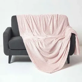 Homescapes Mora Plaid 160 x 200 cm Rosa