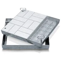 ZARGES Schachtabdeckung Edelstahl 500 x 500 cm