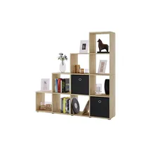 VCM Napoli Treppenregal 29 x 142,5 x 138,5 cm Braun