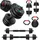 FEIERDUN Verstellbares Hantelset 9,1-20,4 kg Kettlebell schwarz