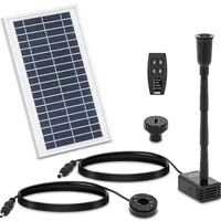 hillvert Solar-Springbrunnen - 600 l/h - mit Beleuchtung und Fernbedienung
