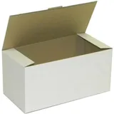 TransPak Wellpapp-Faltkarton 1-wellig, 236x118x115mm, Qual. 1.10E, weiß, Automatikboden Schnellverschlusslasche, 40 Kartons