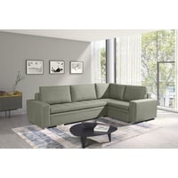 JVmoebel Ecksofa, Moderne Ecksofa Wohnzimmer Textil Stoff Schlafsofa Couch grün