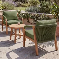 MCW MCW-P82 Aluminium Lounge-Set Holz-Optik olivgrün