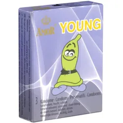 «Young» Jugendkondome für den schlanken Penis (3 Kondome) 3 St