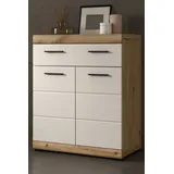 inn.furn Badezimmer Kommode in Sand und Eiche 74 x 88 cm Shawn