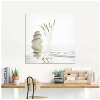 Artland Glasbild »Zen Friede«, Zen, (1 St.), weiß