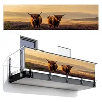 MuchoWow Balkon-Sichtschutz, Cognac, Kunststoff, Rechteckig, 300x85 cm, Sonnen- & Sichtschutz, Sichtschutz Garten, Balkon Sichtschutze