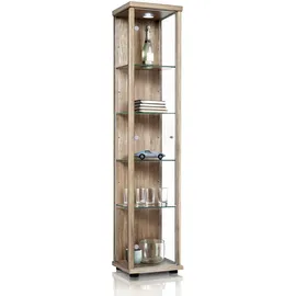 K-Möbel Glasvitrine C1014 176 x 37 x 33 cm Braun