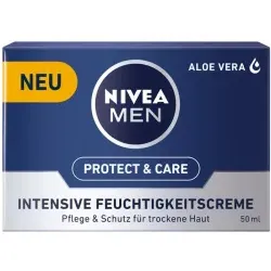 NIVEA For Men PROTECT & CARE Intensive Feuchtigkeitscreme 88812 , 50 ml - Dose