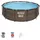 BESTWAY Steel Pro Max Frame Pool Set 366 x 100 cm rattanoptik inkl. Filterpumpe + Poolleiter
