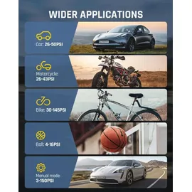 fanttik X8 Apex tragbarer Kompressor-Set 10 bar